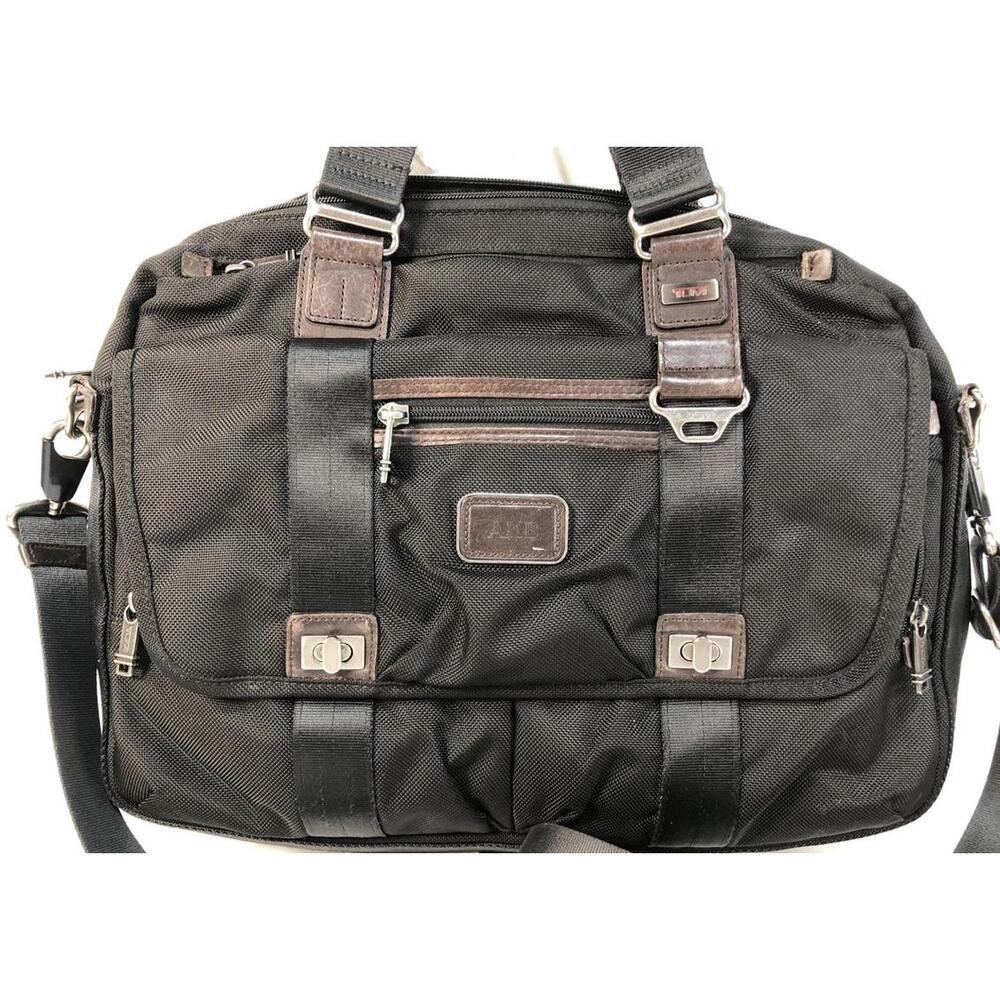 TUMI Ballistic Nylon Business Bag 22634HKH Pinckney Flap Brief Messenger w Strap